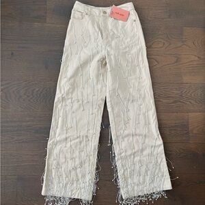 Cult Gaia Cream Wide-Leg Pants